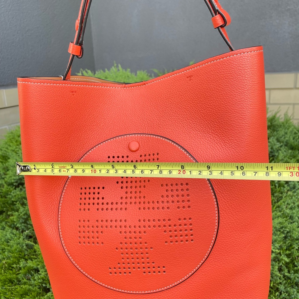 Tory Burch Pebbled Leather Hobo Bag - Picture 10 of 16